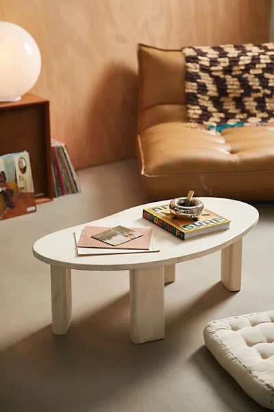 Urban Outfitters Organic Shaped Coffee Table In Bleached White At  In Neutral