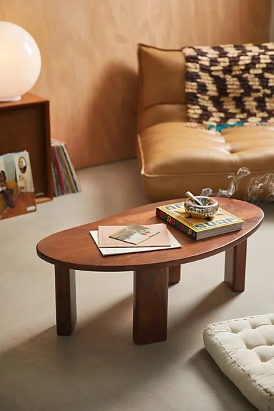 Urban Outfitters Organic Shaped Coffee Table In Brown At