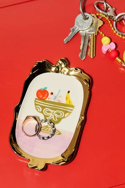 Urban Outfitters Ornate Frame Catch-all Dish In Flower At  In Gold