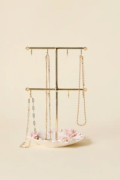 Urban Outfitters Ornate Icon Ceramic Jewelry Stand In White At