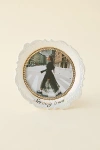 Urban Outfitters Ornate Queen 5" Round Ceramic Picture Frame In White At