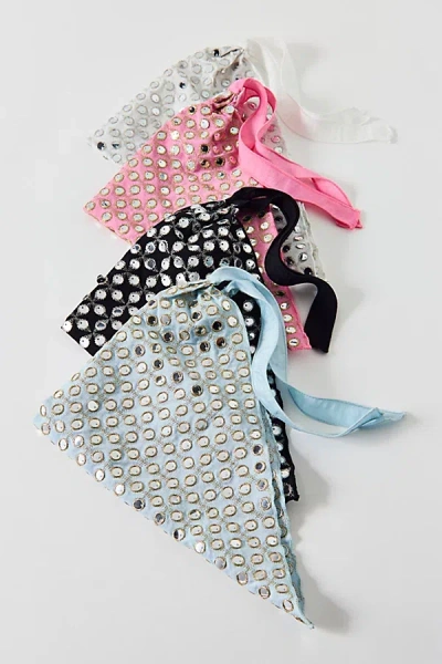 Urban Outfitters Out All Night Mirrored Triangle Headscarf In Blue, Women's At  In Multi