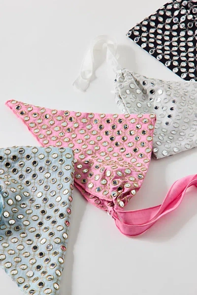 Urban Outfitters Out All Night Mirrored Triangle Headscarf In Pink, Women's At  In Multi