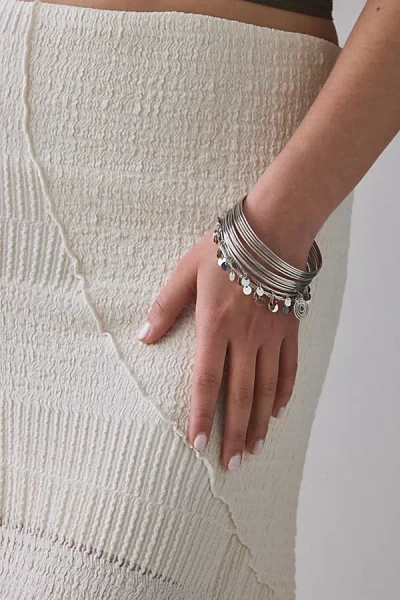 Urban Outfitters Outbound Mega Bangle Bracelets Set In Silver, Women's At