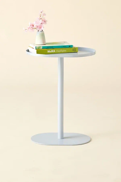 Urban Outfitters Oval Metal Side Table In Light Blue At