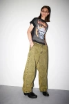 Urban Outfitters Ozzfest Washed Cotton Graphic Tee In Charcoal, Men's At  In Charcoal