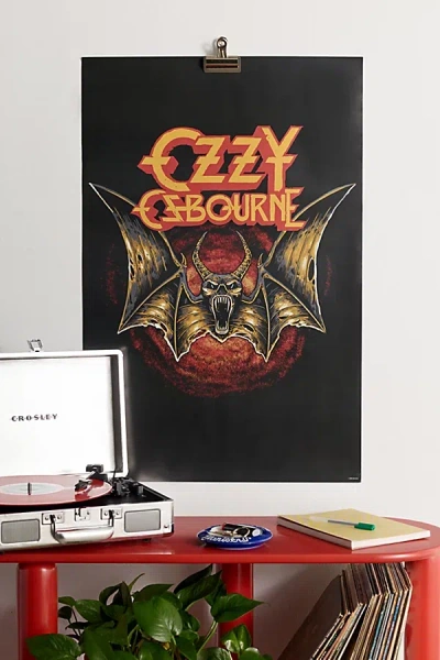 Urban Outfitters Ozzy Osbourne Bat Frameless Poster At  In Black
