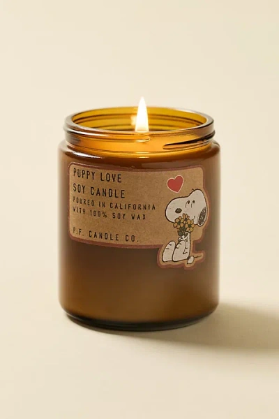 Urban Outfitters P. F. Candle Co. X Peanuts Uo Exclusive 7 oz Scented Candle In Puppy Love At  In Brown