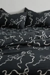 Urban Outfitters Painted Bows Duvet Set In Black At