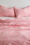 Urban Outfitters Painted Bows Duvet Set In Inverted Pink At
