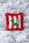 Urban Outfitters Palm B*tch Tufted Striped Ruffle Mini Throw Pillow In Purrmaid At