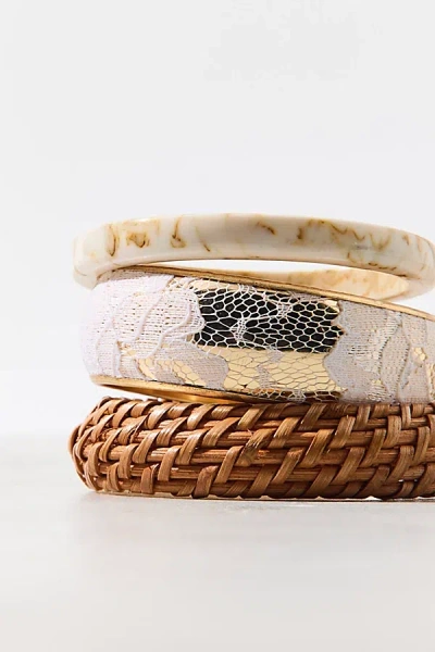 Urban Outfitters Palma Eclectic Bangle Bracelet Set In Ivory, Women's At  In Brown