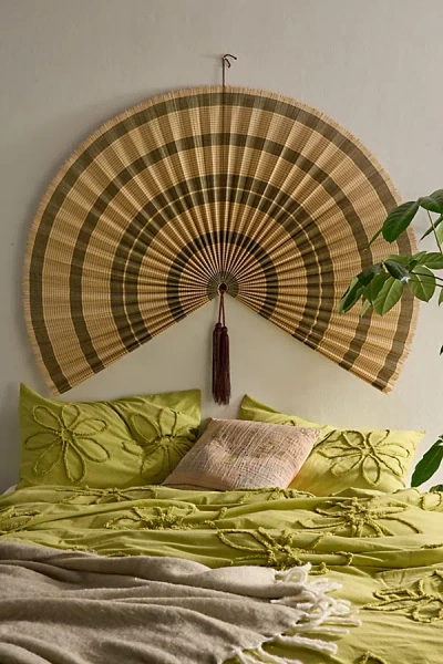 Urban Outfitters Palmera Fan Floating Headboard In Black/white At