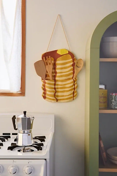 Urban Outfitters Pancake Hanging Utensil Holder In Brown At  In Yellow