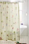 Urban Outfitters Party Animals Patterned Shower Curtain In Green At  In Multi