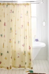 Urban Outfitters Party Animals Patterned Shower Curtain In Yellow At  In Multi