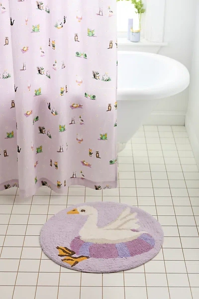 Urban Outfitters Party Animals Tufted Bath Mat In Goose Floatie At