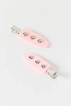 Urban Outfitters Patterned No Crease Hair Clip Set In Dome Pink, Women's At