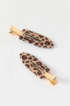 Urban Outfitters Patterned No Crease Hair Clip Set In Leopard, Women's At  In Gold