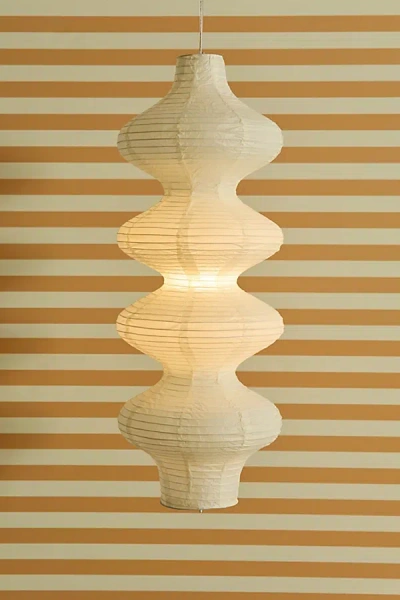 Urban Outfitters Paula Paper Lantern Pendant Light In Ivory At  In Neutral