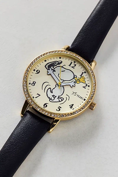 Urban Outfitters Peanuts Dancing Snoopy Watch In Gold, Women's At