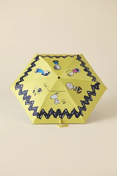 Urban Outfitters Peanuts Mini Compact Umbrella In Yellow At