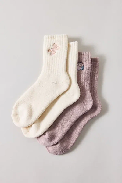 Urban Outfitters Peanuts Snoopy & Woodstock Cozy Sock 2-pack In Pink, Women's At  In Multi