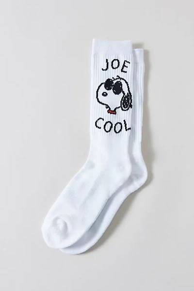 Urban Outfitters Peanuts Snoopy Joe Cool Crew Sock In White, Men's At