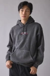Urban Outfitters Peanuts Snoopy Motorcycle Embroidered Hoodie Sweatshirt In Black, Men's At  In Black