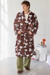 Urban Outfitters Peanuts Snoopy Pattern Lounge Robe In Brown, Men's At  In Brown