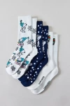 Urban Outfitters Peanuts Snoopy Snow Much Fun Crew Sock In Navy, Men's At  In Blue