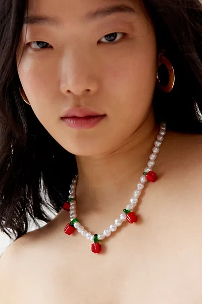 Urban Outfitters Pearl & Pepper Necklace In Pearl/peppers, Women's At