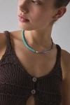 Urban Outfitters Pearl Colorful Beaded Necklace In Blue Pearl, Women's At