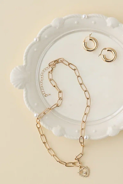 Urban Outfitters Pearl Shell Ceramic Trinket Tray In White At