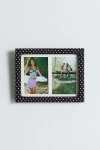 Urban Outfitters Penelope Double 4" X 6" Fabric Picture Frame In Black/white Polka Dot At  In Black