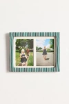 Urban Outfitters Penelope Double 4" X 6" Fabric Picture Frame In Pink/green Stripe At  In Blue