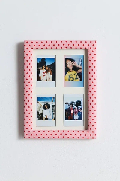 Urban Outfitters Penelope Instax Picture Frame In Pink/red Polka Dot At