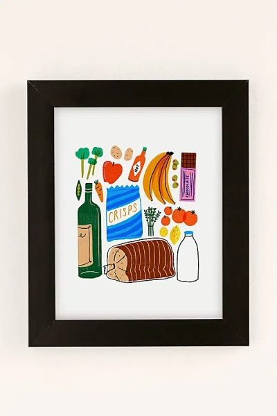 Urban Outfitters Philippa Coules Food! Art Print In Black Matte Frame At