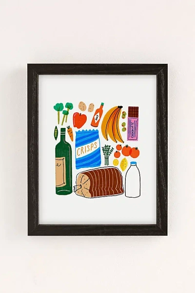 Urban Outfitters Philippa Coules Food! Art Print In Black Wood Frame At