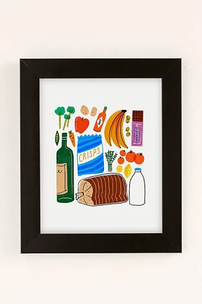 Urban Outfitters Philippa Coules Food! Art Print In Modern Black At