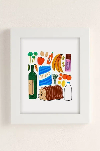 Urban Outfitters Philippa Coules Food! Art Print In White Matte Frame At