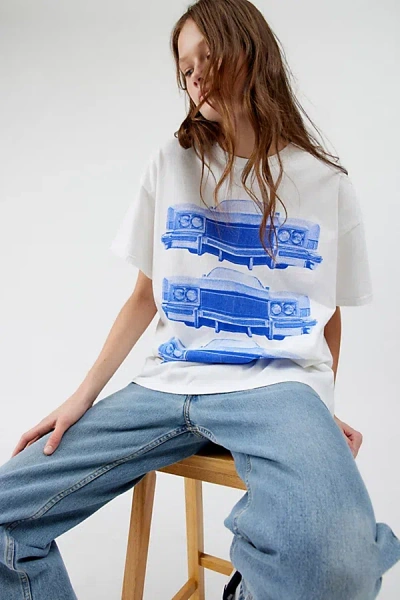 Urban Outfitters Photoreal Classic Car Tee In White, Women's At