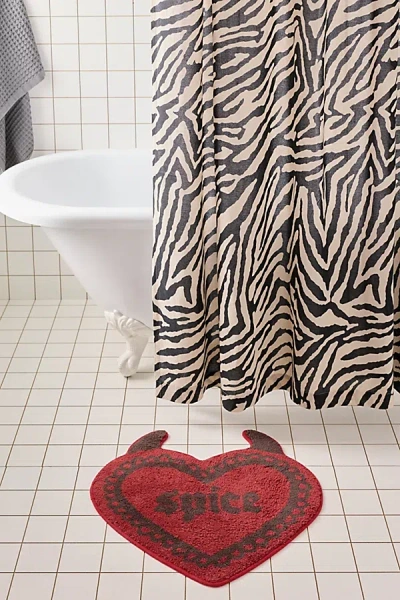 Urban Outfitters Pick Your Poison Heart Shaped Bath Mat In Spice At  In Brown