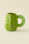 Urban Outfitters Pickle Sculpted Ceramic Mug In Dark Green At  In Green