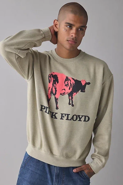 Urban Outfitters Pink Floyd Cow Graphic Crew Neck Sweatshirt In Neutral, Men's At  In Green