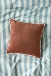 Urban Outfitters Piped Velvet Throw Pillow In Brown At