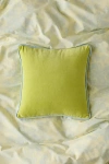 Urban Outfitters Piped Velvet Throw Pillow In Lime At  In Yellow