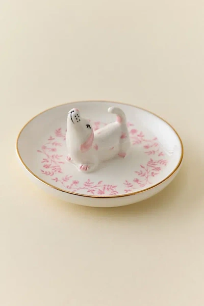 Urban Outfitters Piper Dachshund Ceramic Ring Dish In Pink At