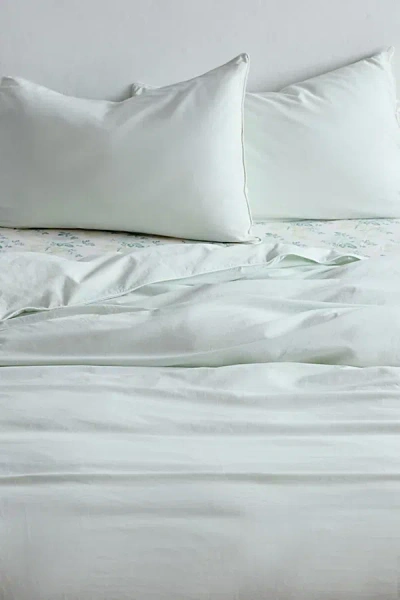 Urban Outfitters Piper Solid Tied Duvet Cover In Washed Denim At  In White