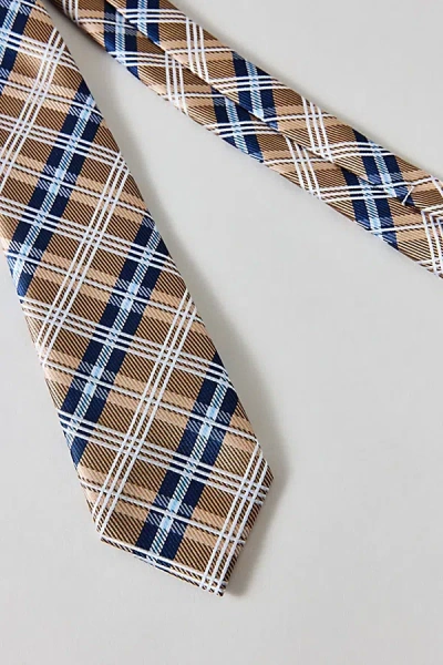 Urban Outfitters Plaid Pattern Neck Tie In Plaid, Men's At  In Neutral